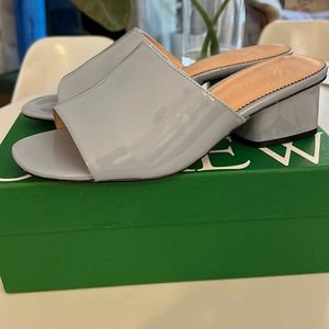 Jcrew patent leather simple slide sandal